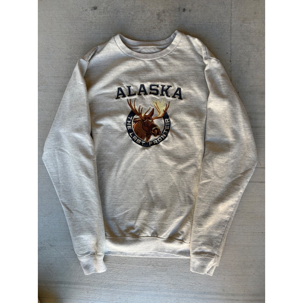 Alaska‎ Outpost Crewneck Sweatshirt Moose Graphic Pullover XL